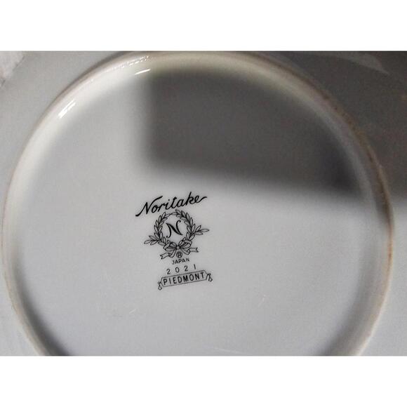 (3) Noritake Saucer Plates 2021 Piedmont Japan Floral Sliver Trim 6.5" White - Picture 8 of 8
